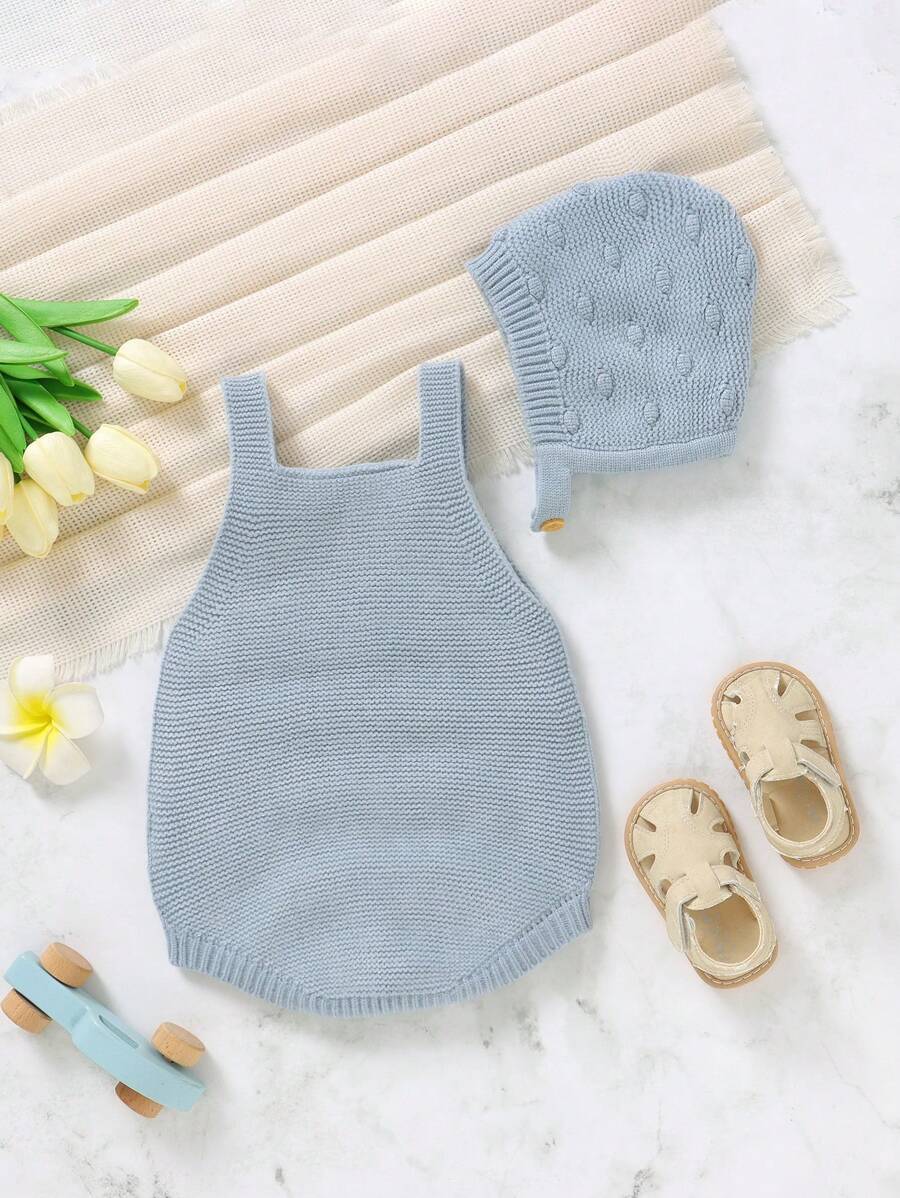 Body de malha com detalhe de botão Vintaside Kids Baby Girl e chapéu sem t-shirt